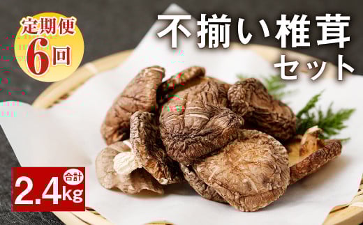 015-962x1 【定期便偶数月発送年6回】不揃い 椎茸 10袋×6回