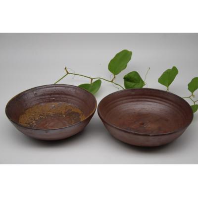 ふるさと納税 備前市 備前焼中鉢2個セット(登り窯)