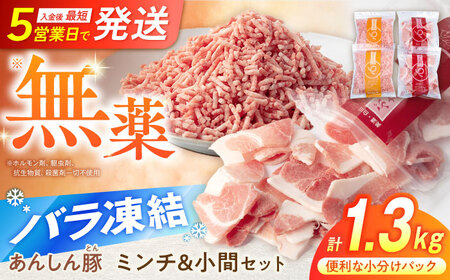 豚ミンチ＆豚こま 計1.32kg《バラ凍結》藤井ファーム [AWAF006] 豚肉