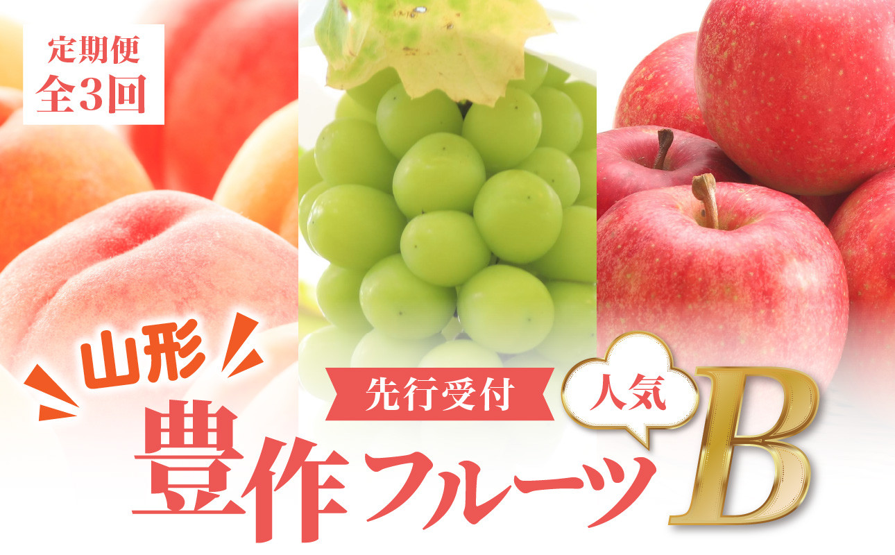 
             ≪先行受付≫ 山形豊作フルーツ人気B【定期便全3回】 【060-T03】
          