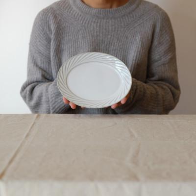 ふるさと納税 瑞浪市 小田陶器のRondo 19オーバル皿　2枚セット |  | 03