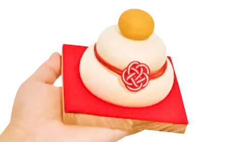 きのいい鏡餅(ミニ)　日田市 / ウッドアート楽 お正月 飾り 鏡もち[ARDN035]