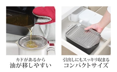 天ぷら鍋角型ワイド アミ･フタ付 燕三条製天ぷら鍋 揚げ鍋 キッチン用品 調理器具 キッチンツール キッチングッズ 角型揚げ鍋 キッチン調理道具【010S084】