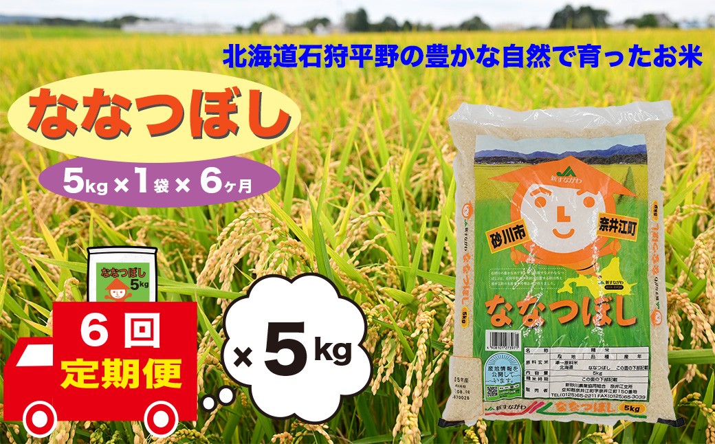 
                  【定期便6回】北海道奈井江町　ななつぼし　5kg
                