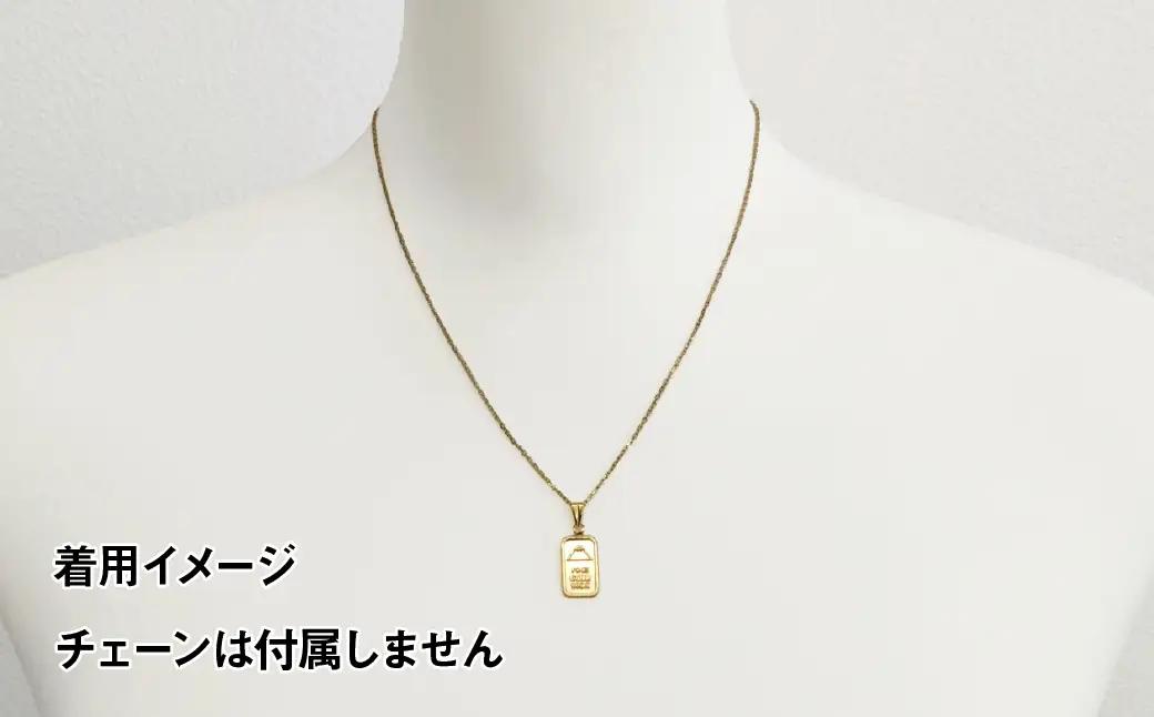 純金製(Ｋ２４) スクエアペンダント ALPBK187