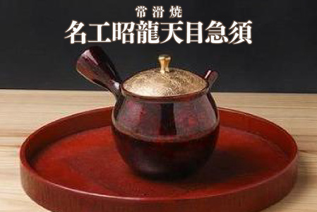 【常滑焼】名工昭龍天目急須 陶器 やきもの セラメッシュ 名工作品 伝統工芸 工芸品 六古窯 急須 ポット ティーポット 日本茶 お茶 日本製 国産 茶道具 茶器 キッチン用品 キッチン雑貨 日本六古窯 常滑焼 愛知県 常滑市