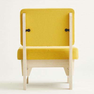 ふるさと納税 海南市 和歌山県海南市　高品質な一人掛け組み立てソファ　キャンバスイエロー(フレームホワイト) |  | 01