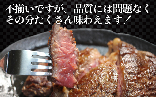 【生産者まかない用特別提供品】宮崎和牛不揃いカットステーキ 500g（国産 牛肉 国産牛 和牛 黒毛和牛 赤身 不揃い ステーキ 焼肉）