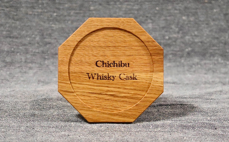 No.478 秩父市のウイスキー蒸溜所の熟成樽からつくられたコースター 4枚セット