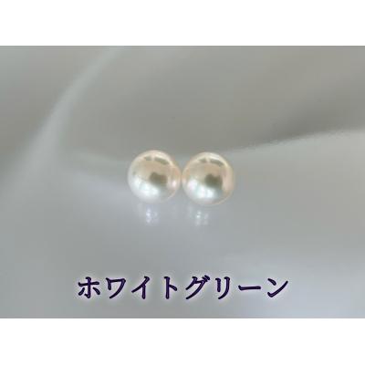 ふるさと納税 笠岡市 あこや真珠(ホワイトグリーン)のピアス(8.0mm-8.5mm)ケース付き【F-02-WGピアス】 |  | 02