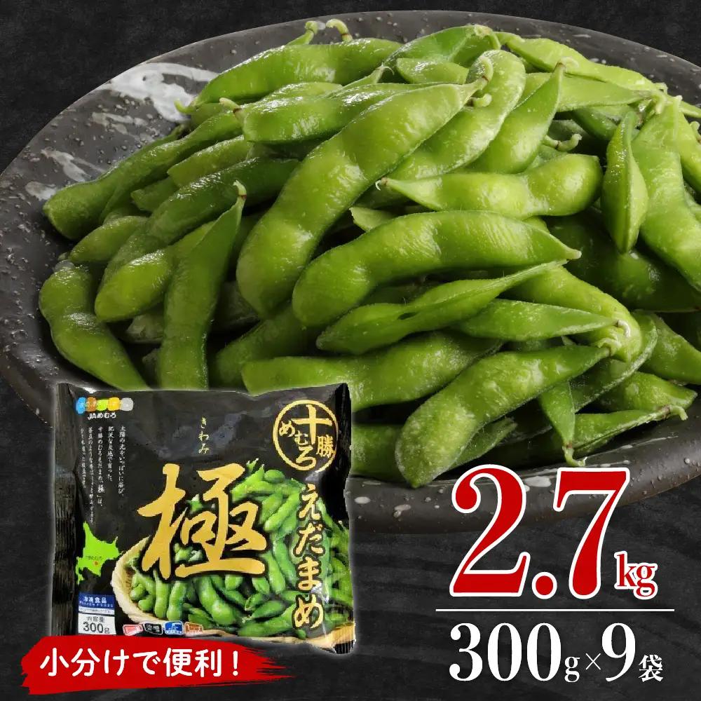 枝豆 極 300g×9袋 冷凍 大容量 枝豆 北海道 芽室町