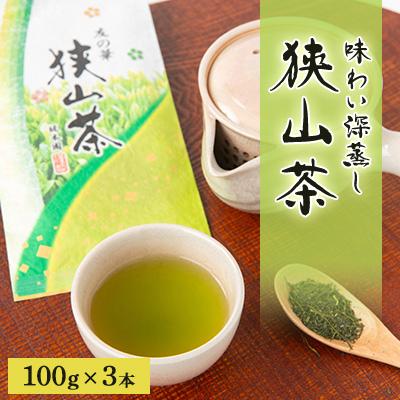 ふるさと納税 入間市 埼玉県産　狭山茶　味わい深蒸し茶　100g×3本