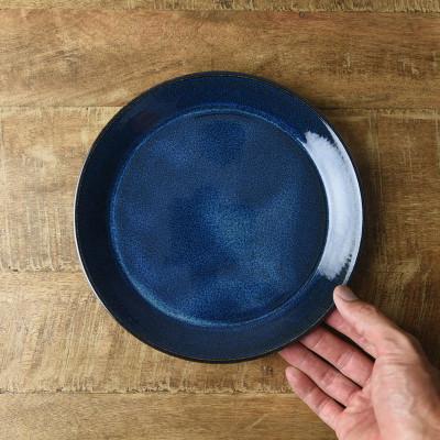 ふるさと納税 瑞浪市 【美濃焼】北欧/深ブルー21cmプレート 3517402 |  | 01