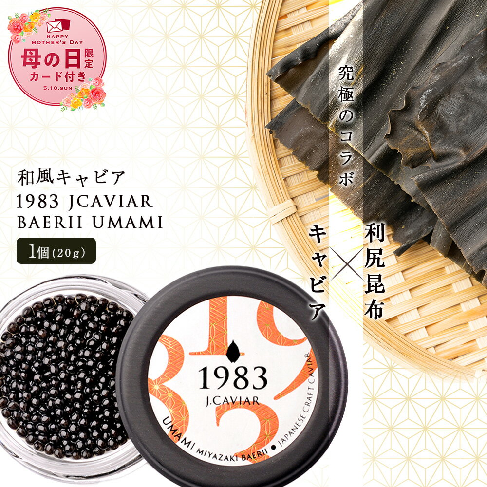【ふるさと納税】【母の日フェア 4/27入金分まで】【和風キャビア】1983 JCAVIAR BAERII UMAMI 1個(20g）北海道ふるさと納税 利尻富士町 ふるさと納税 北海道 キャビア 国産 国産キャビア コンブ こんぶ 北海道産昆布 利尻こんぶ 贈答