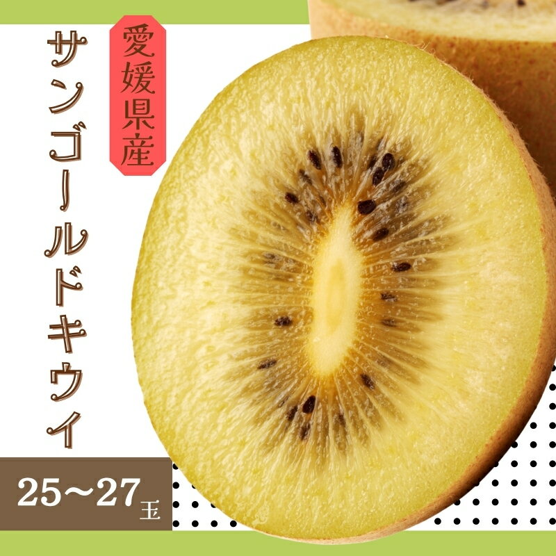 【ふるさと納税】キウイ 愛媛 サンゴールドキウイ 25玉または27玉 数量限定 【11月中旬から発送予定】 伊予市
