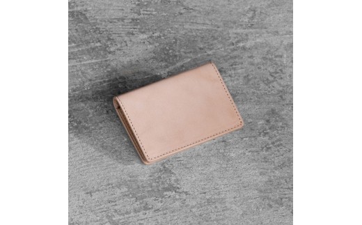 栃木レザー使用｜約30枚収納 本革名刺入れ｜Card holder 01｜タン｜minca（全7色）