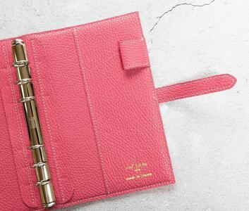 maf pinto (マフ ピント) システム手帳 ピンク ADRIA LINE バイブル B6 レザー 本革 日本製
