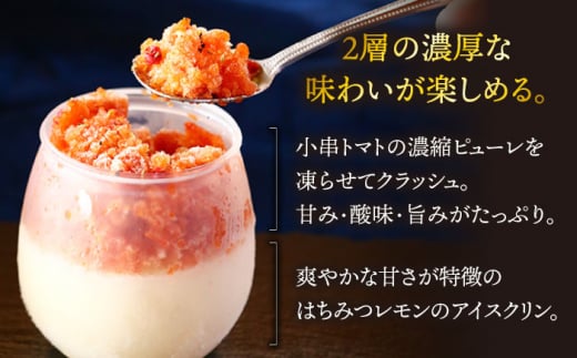 小串トマトクリン 6個入り "川棚町名産 濃厚な小串トマトとはちみつレモンのソルベ"/ アイス スイーツ トマト レモン【BUCO cafe】 [OBJ008]