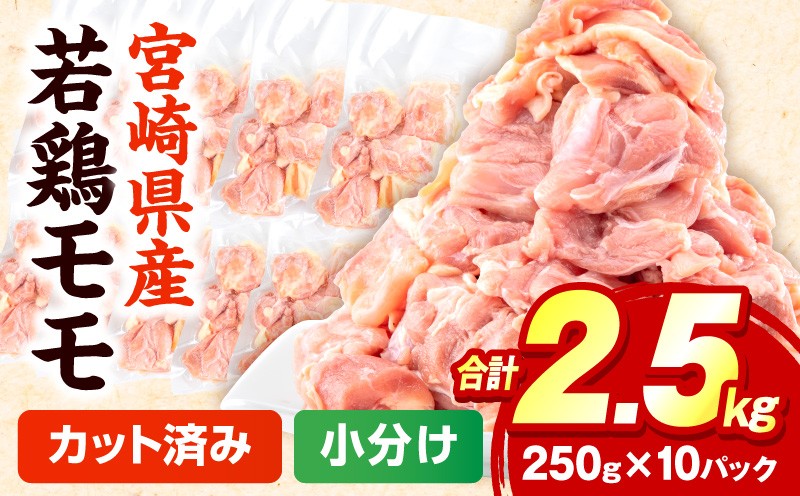 
            宮崎県産鶏モモ切り身 合計2.5kg_M144-004
          