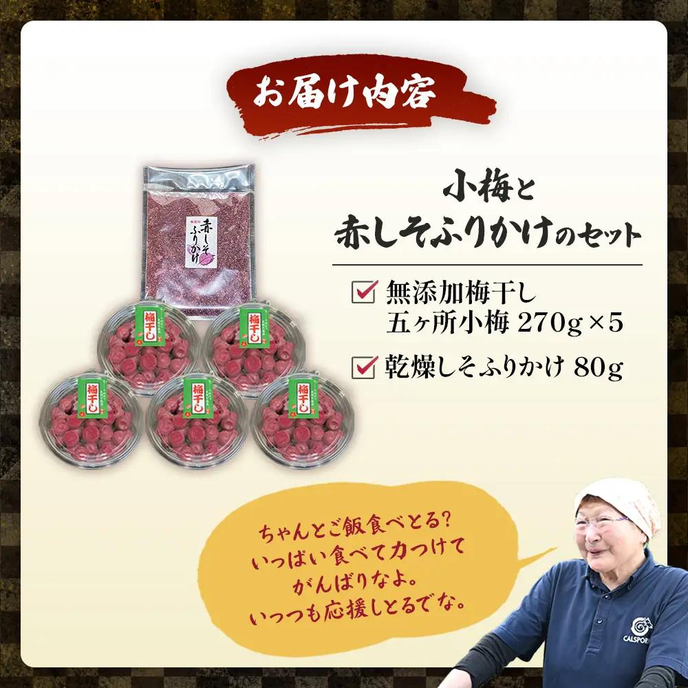 梅干し（小梅干し）と赤しそふりかけのセット 無添加｜多気町産 TH-02