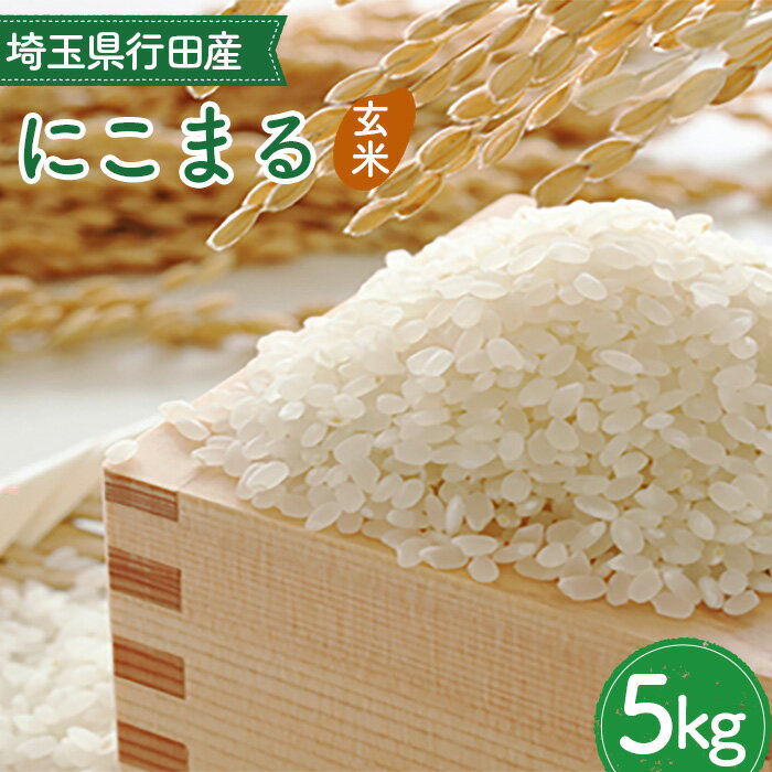 【ふるさと納税】埼玉県行田産にこまる（玄米）5kg×1 ／ にこまる 玄米 5kg 特別栽培米 大粒 米 甘み 粘り 冷めても美味しい お弁当 おにぎり 毎日食べる米 健康志向 食感 粒立ち 送料無料 埼玉県 No.518