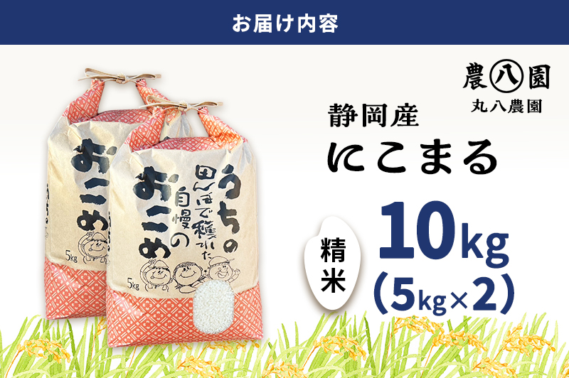 お米 令和7年度産静岡産にこまる精米5kg×2 米 コメ にこまる 精米 白米 袋井市 静岡県