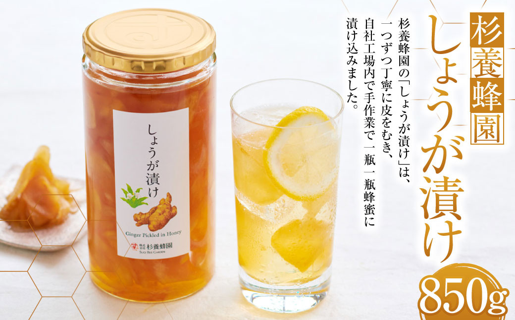 熊本 杉養蜂園 しょうが漬け 850g 蜂蜜 はちみつ