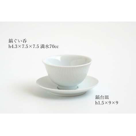 有田焼 白磁 鎬(しのぎ）茶器セット【李荘窯業所】食器 器 うつわ モダン 和食器 シンプル しのぎ 李荘窯 110000円 11万円 A110-66_イメージ3