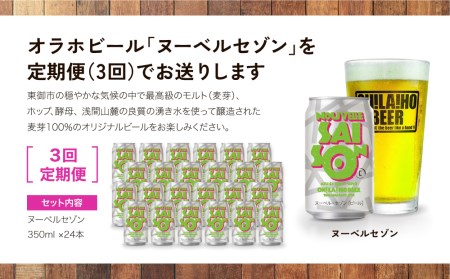 【3回定期便】クラフトビール「ヌーベルセゾン」24本｜オラホビール 地ビール