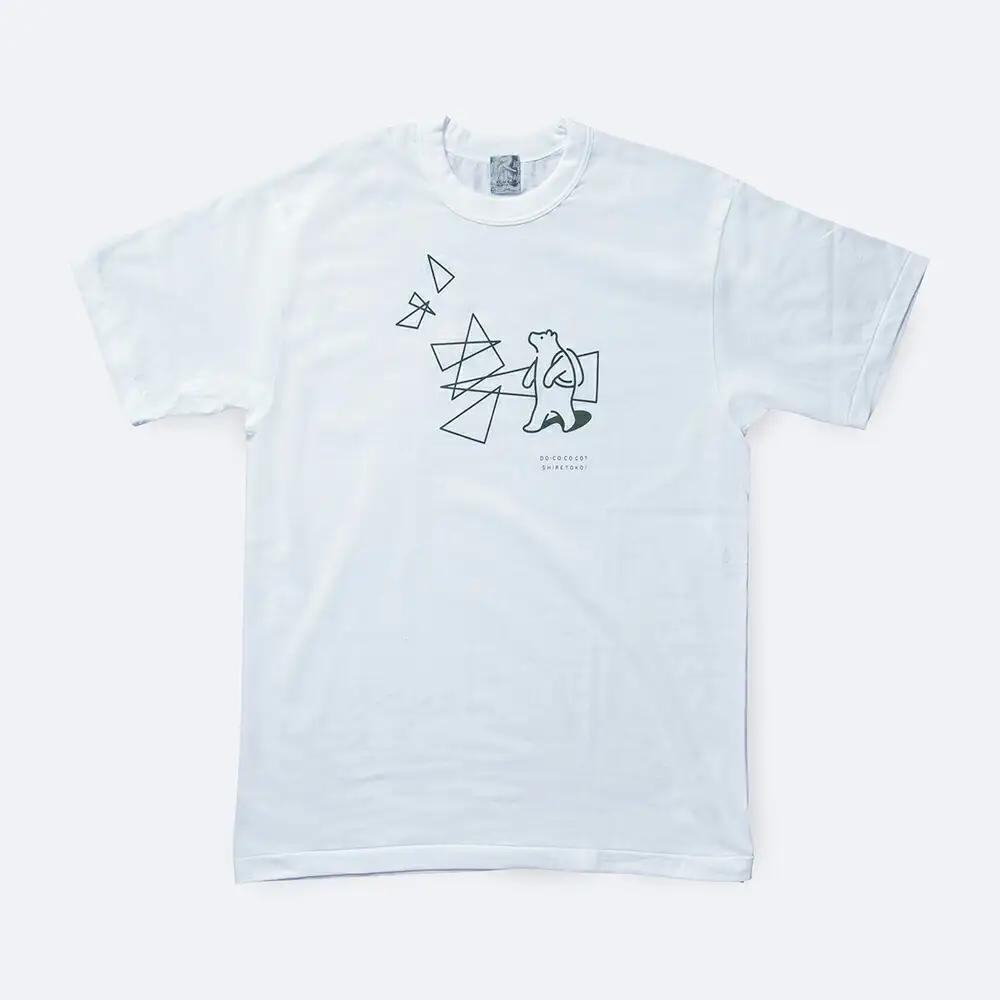 「知床トコさん」×久米繊維　コットンTシャツ　三角デザイン柄　Sサイズ　半袖
