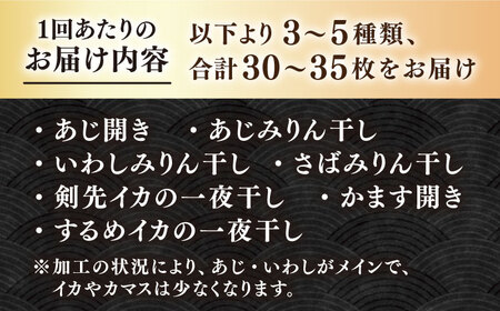 【全12回定期便】【訳あり】大量干し物セット《壱岐市》【馬渡水産】訳あり 訳アリ あじ アジ いわし イワシ かます カマス いか イカ さば サバ 鯵 鰯 鯖 干物 ひもの 干物セット 冷凍配送[J