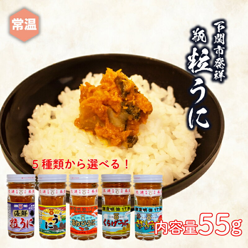 【ふるさと納税】 ウニ 雲丹 瓶 粒 うに あわび さざえ くらげ 55g 常温 ご飯のおとも 酒の肴 下関 山口 [JP002]