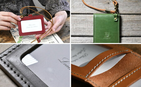 本革IDケース横型（ネックストラップ付）とダブルパスケースセット ノワール 滋賀県長浜市/株式会社ブラン・クチュール[AQAY491]