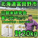 【ふるさと納税】【特A受賞米】北海道富良野市産食べ比べセット　精米5kg×4袋【1339589】