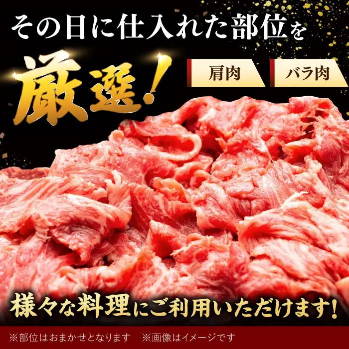 【3回定期便】切り落とし 1000g（500g×2P）[AFBO078]