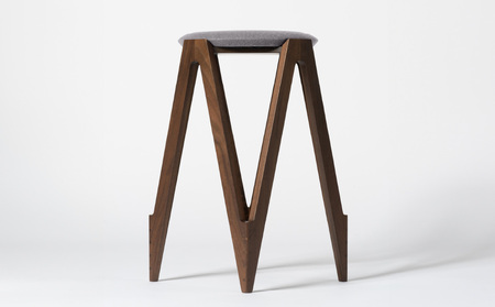 CO･DA･MA High Stool＜ウォールナット＞（NC-126 グレー）