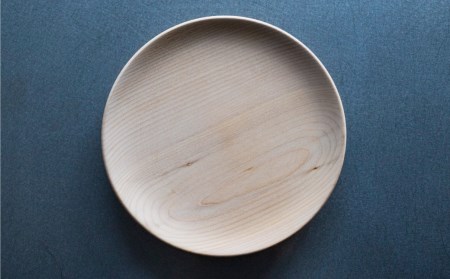 飛騨産 ウッドプレート 木のお皿 栃の木 240mm 皿 家具工房やどりぎ[Q424x]
