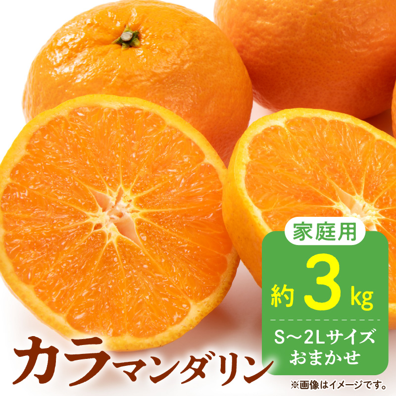 DZ6213_秀品 カラマンダリン なつみ 和歌山 有田 秀品 S～2Lサイズ 大きさお任せ 約3kg