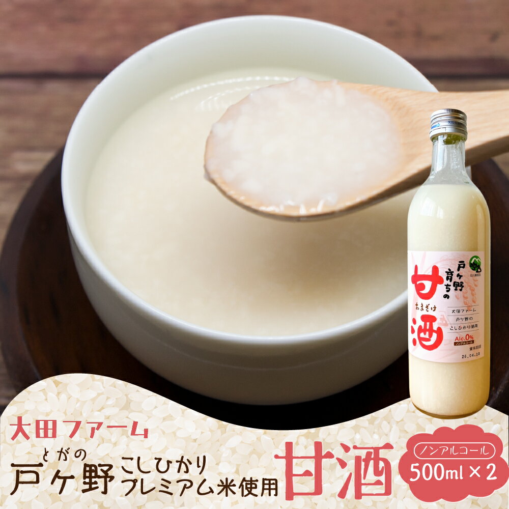 【ふるさと納税】白川郷産 こしひかり使用 甘酒 500ml×2本 あま酒 あまざけ ノンアルコール 戸ヶ野 こしひかり 大田ファーム 米麹 岐阜県 白川村 9000円 [S227]