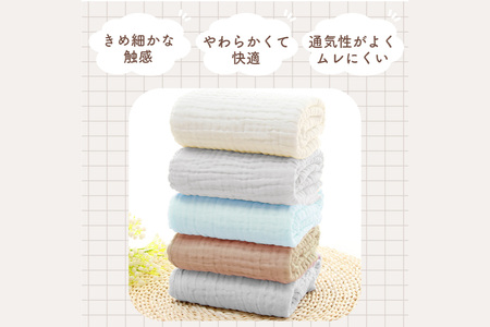 colulu ガーゼタオル【ホワイト】（3316）