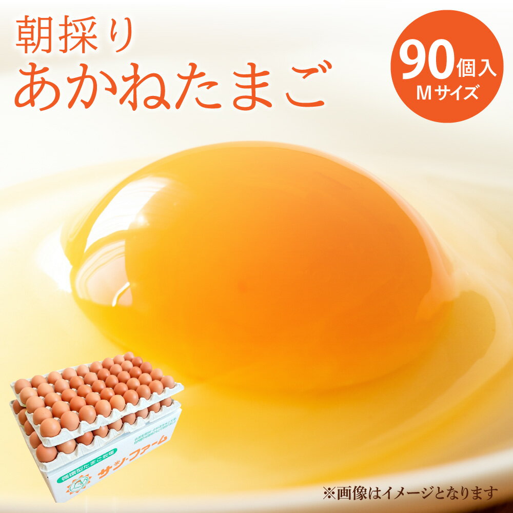 【ふるさと納税】 卵 朝採り あかねたまご 90個入 10個破損補償含む Mサイズ 国産 冷蔵 産地直送 鶏卵 送料無料