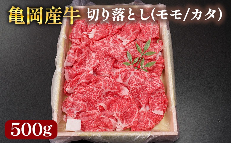 亀岡産牛 国産黒毛和牛 切り落とし(モモ/カタ)500g 牛肉 冷凍 保存 炒め物 牛丼 肉じゃが カレー キャンプ 送料無料 京都 老舗 厳選 京都府産 人気 おすすめ グルメ 国産牛