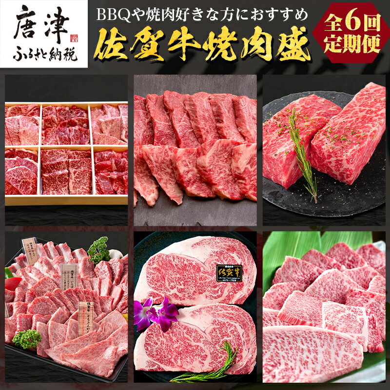 【ふるさと納税】「定期便全6回」 佐賀牛 BBQや焼肉好きな方におすすめ 寄附翌月から発送 (合計3.46kg)A5〜A4等級 ギフト 贈り物 アウトドア 「2025年 令和7年」