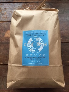 【令和7年度米】自然栽培ササシグレ（無農薬・無施肥）玄米5kg 自然栽培 無農薬 無施肥 米 むすび米 希少米 ギフト米 幻の米 ササシグレ 八ヶ岳 大和ファーム 山梨県 北杜市 [h266]