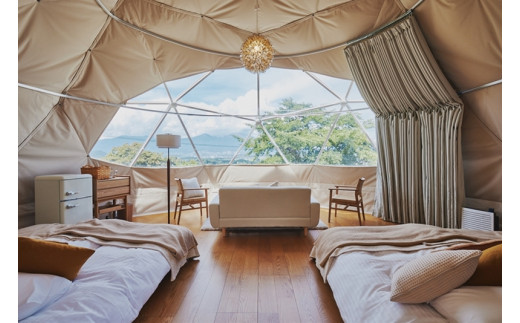 グランピング 温泉付きグランピング のぞみ グランピング & スパ 佐久× 軽井沢 宿泊補助券 (150,000円分)【 キャンプ グランピング アウトドア 体験・チケット 旅行 宿泊 長野県 佐久市