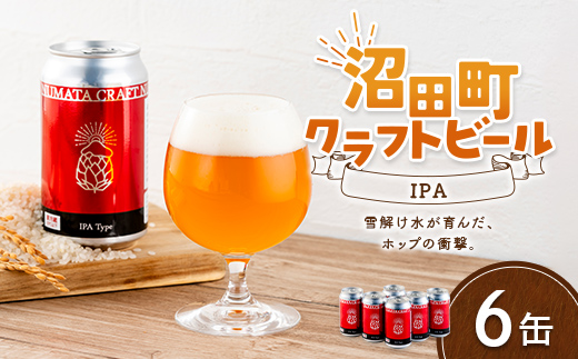沼田町クラフトビール IPA 6缶 地ビール ビール 酒 アルコール アルコール飲料 沼田町 北海道 n-0264