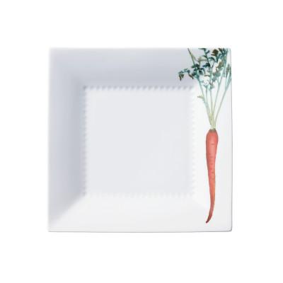 ふるさと納税 みよし市 ノリタケ【京香旬彩】23cmスクエアプレート(金時人参)