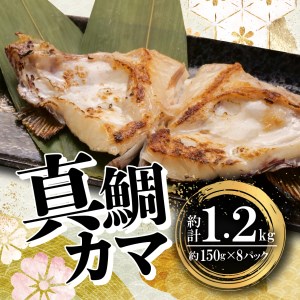 真鯛 カマ 約150g 8パック 真鯛