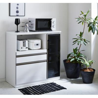 ふるさと納税 大川市 ゼブラ 幅90cm 炊飯器、レンジが置ける小型のキッチンカウンターレンジ台 自社製アルミ使用 |  | 02