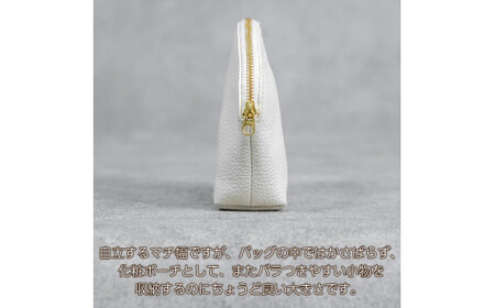 WH-22　本革ラウンドポーチ ネイビー